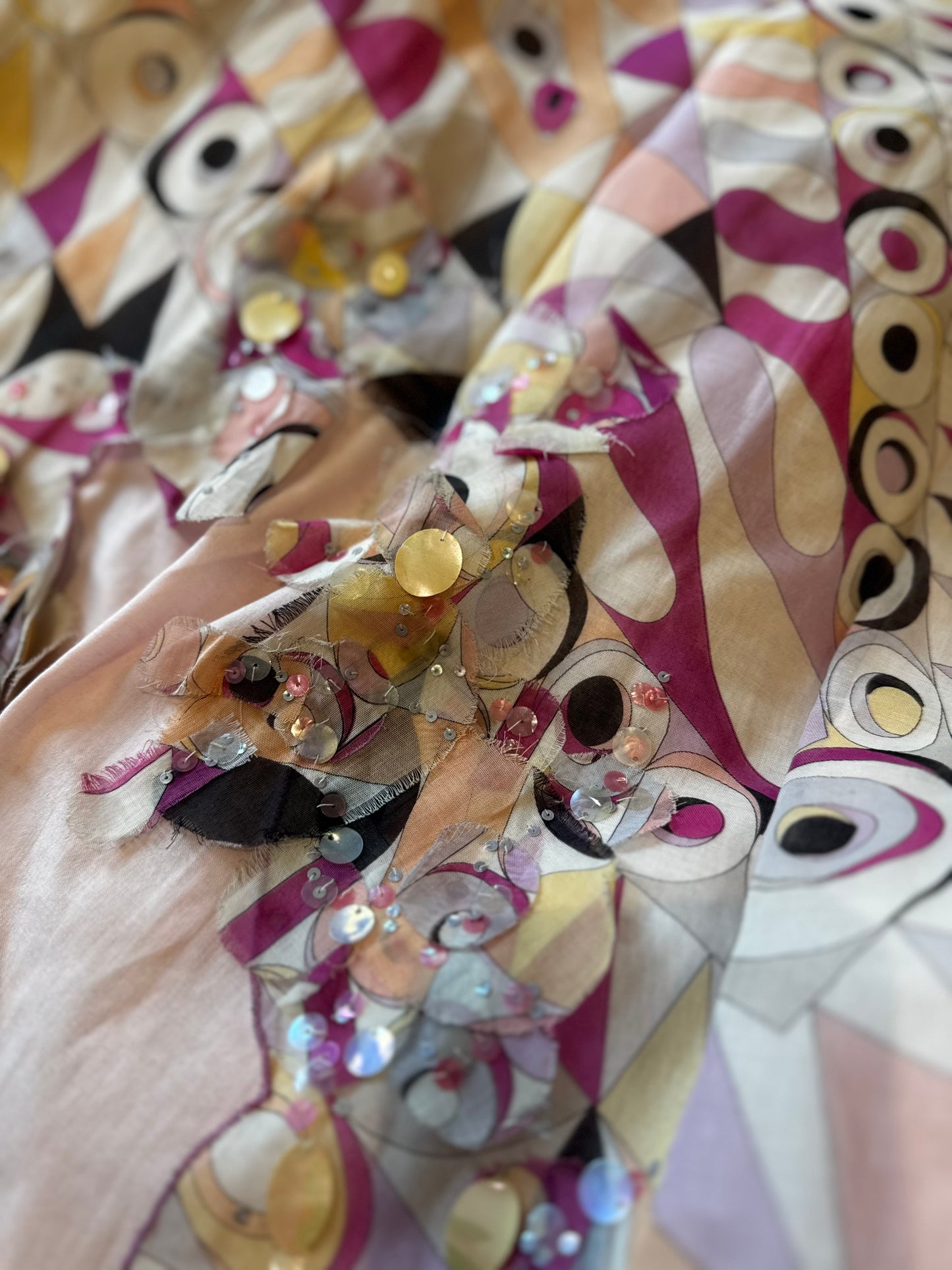 NEW!!! 90s Emilio Pucci Geometric Slip Dress