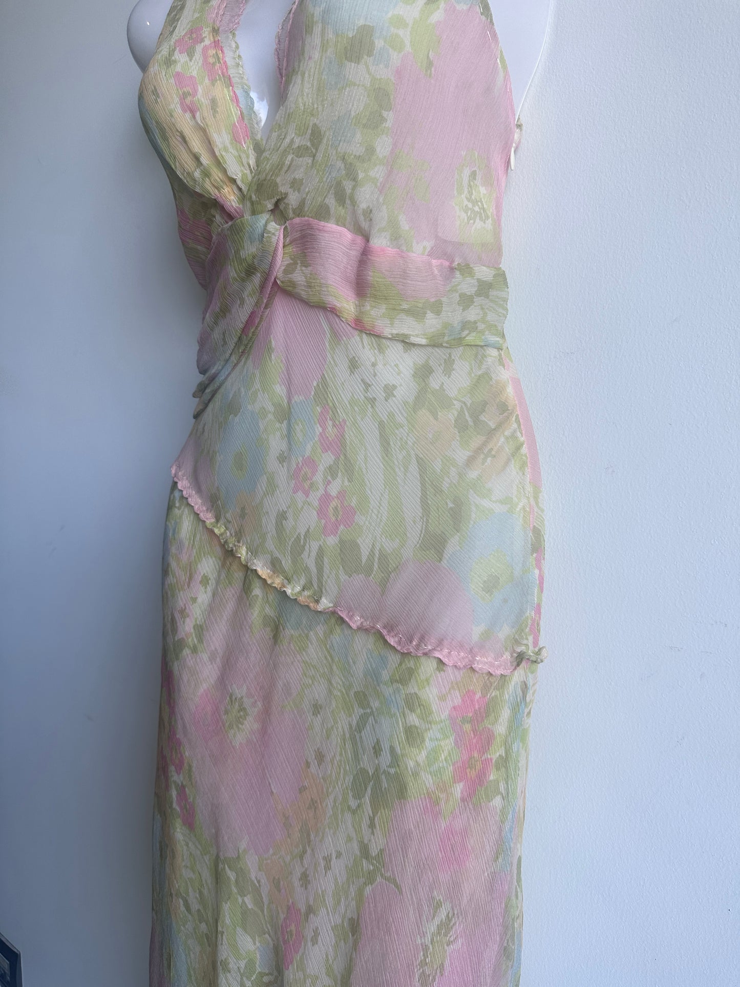 Ermanno Scervino Pastel Floral Midi Dress