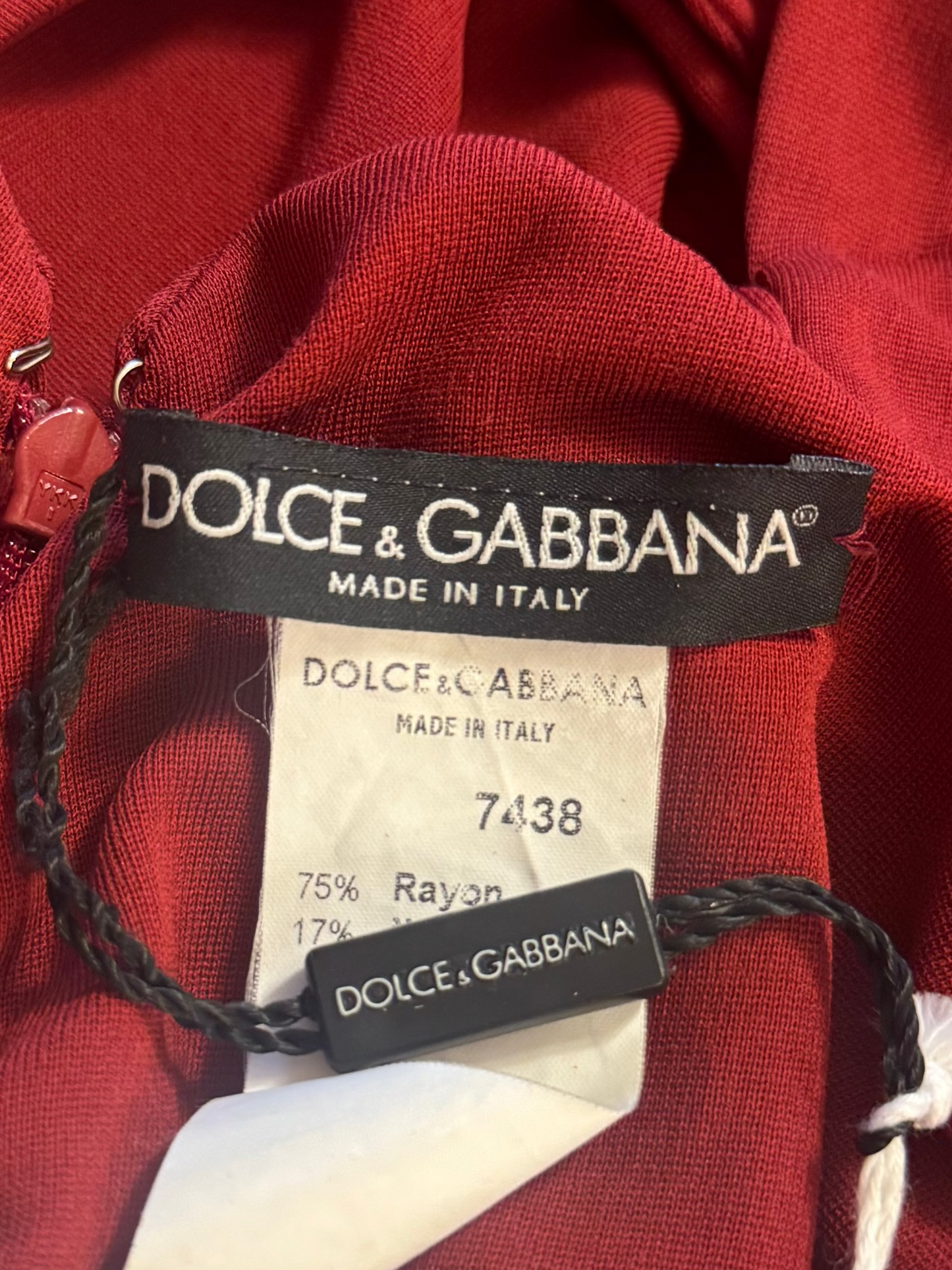 Dolce & Gabbana Red Halter Evening Gown