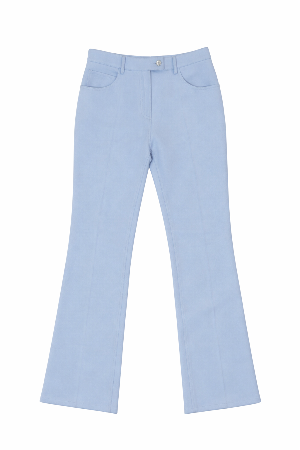 Courrèges Baby Blue Cropped Jacket & Straight-Leg Trousers Set