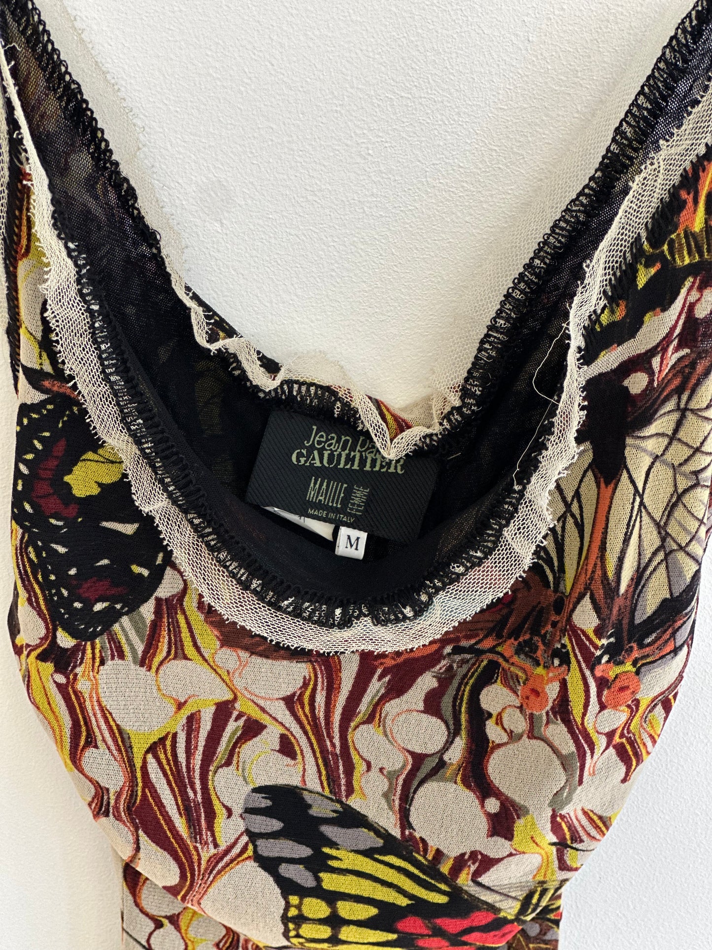 Jean Paul Gaultier Butterfly Maxi Dress with Lace Up