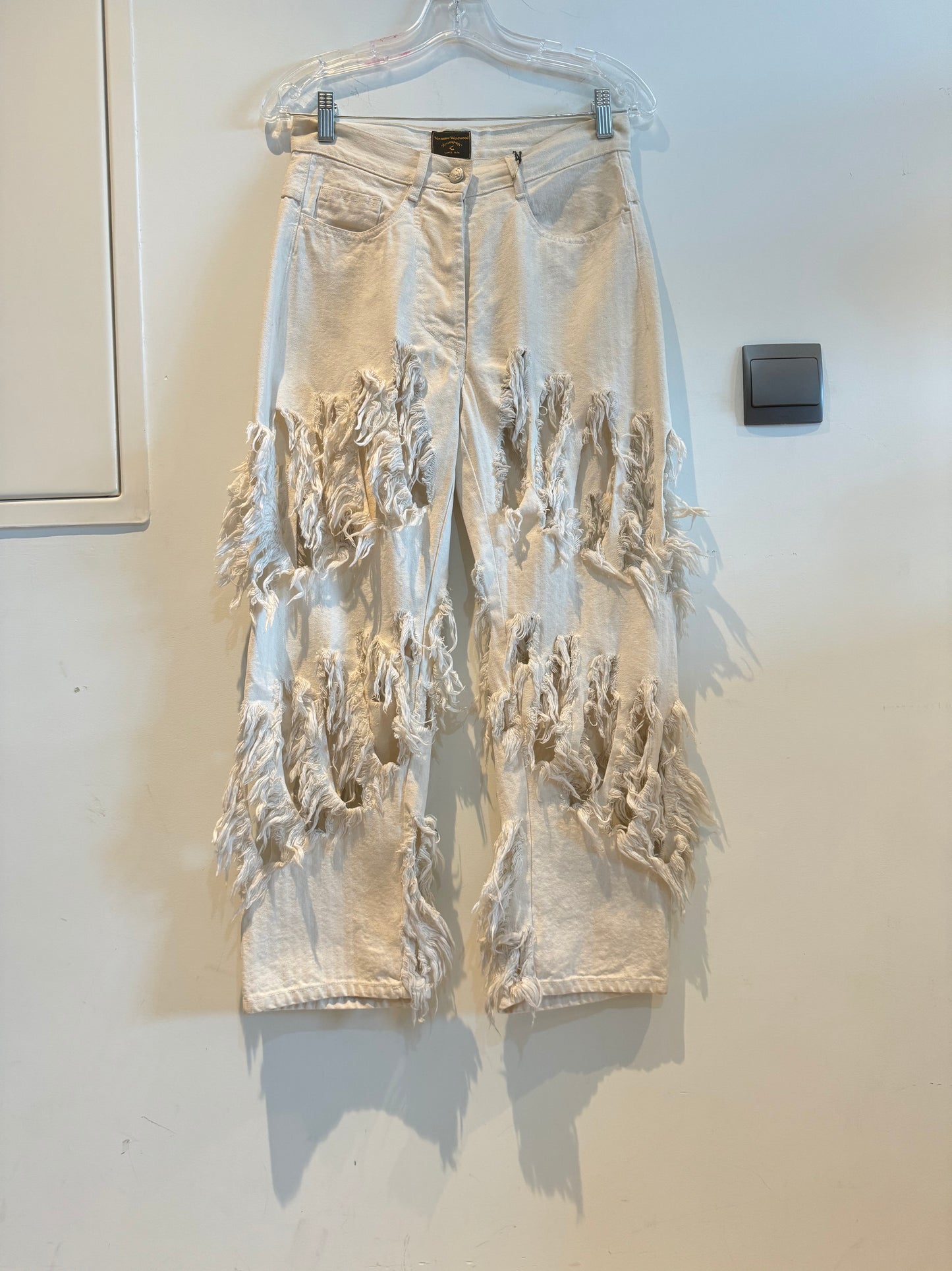 RARE Archival Piece Vivienne Westwood SS91 “Cut and Slash” Runway Jeans