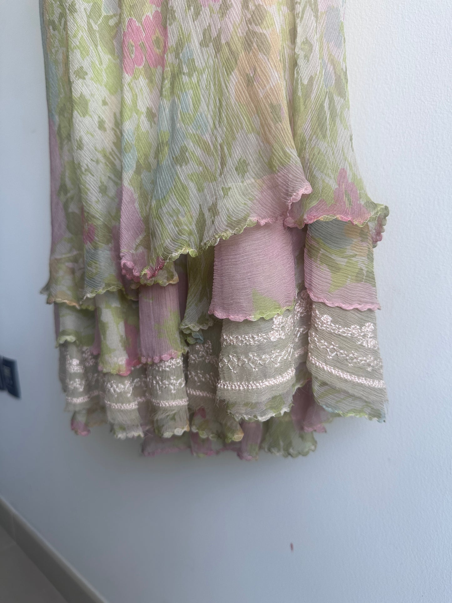 Ermanno Scervino Pastel Floral Midi Dress