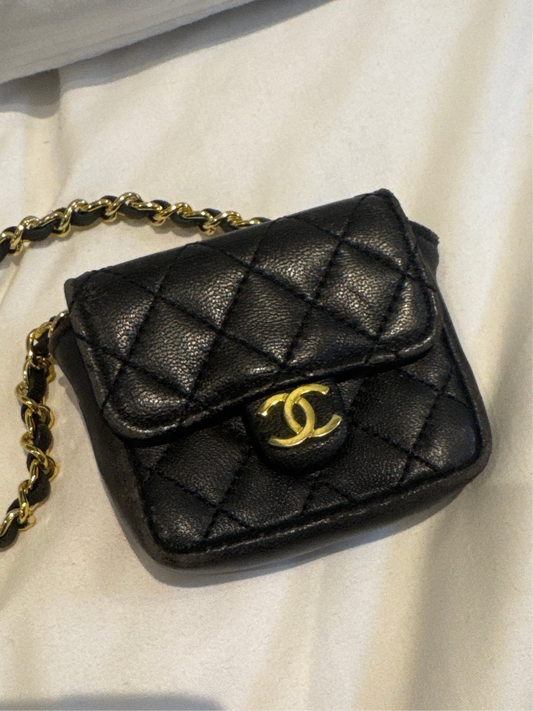 RARE 70s Vintage CHANEL Mini Matelassé Micro Crossbody