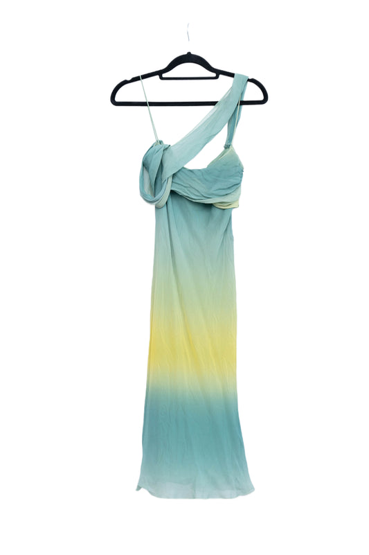John Galliano SS2003 Asymmetric Ombre Silk Dress