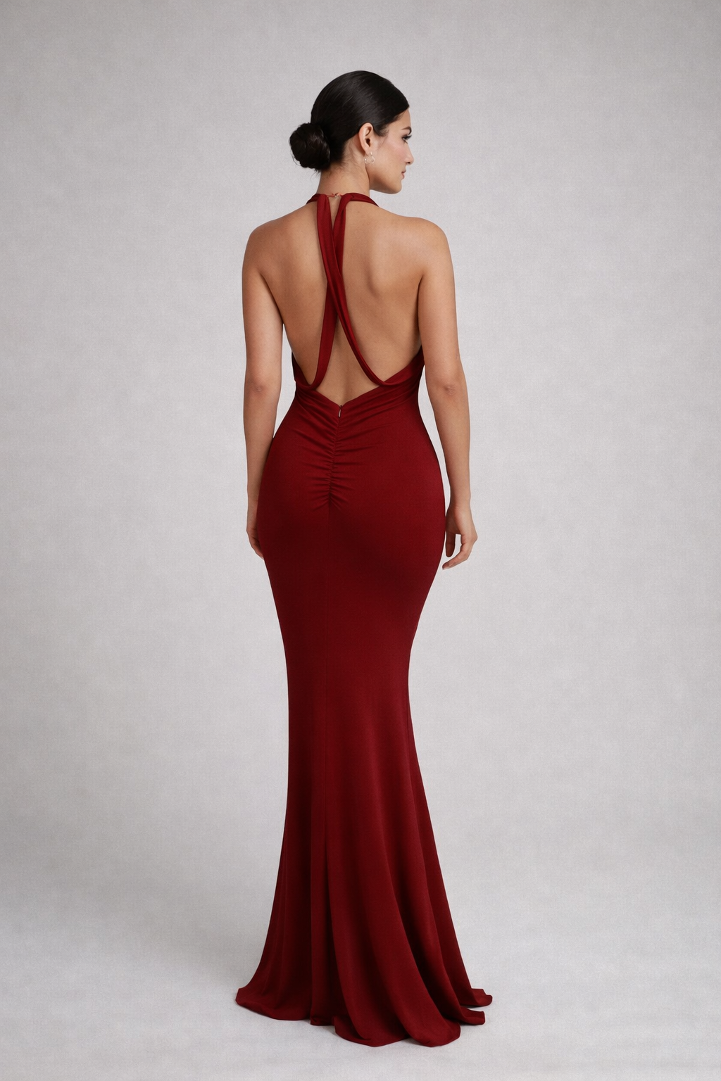 Dolce & Gabbana Red Halter Evening Gown