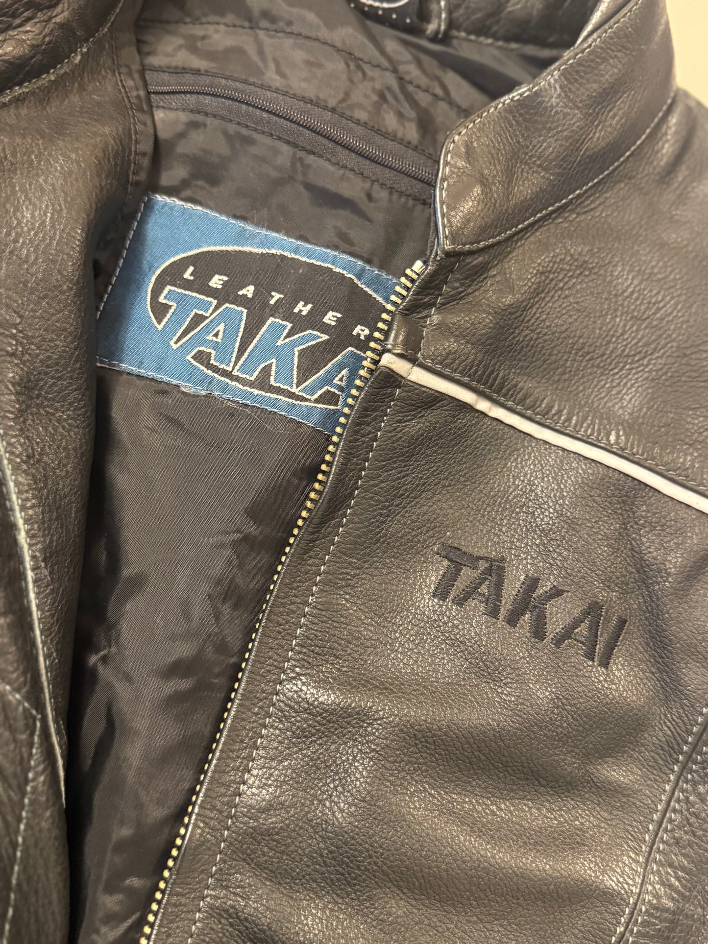TAKAI Leather Sleeveless Biker Vest