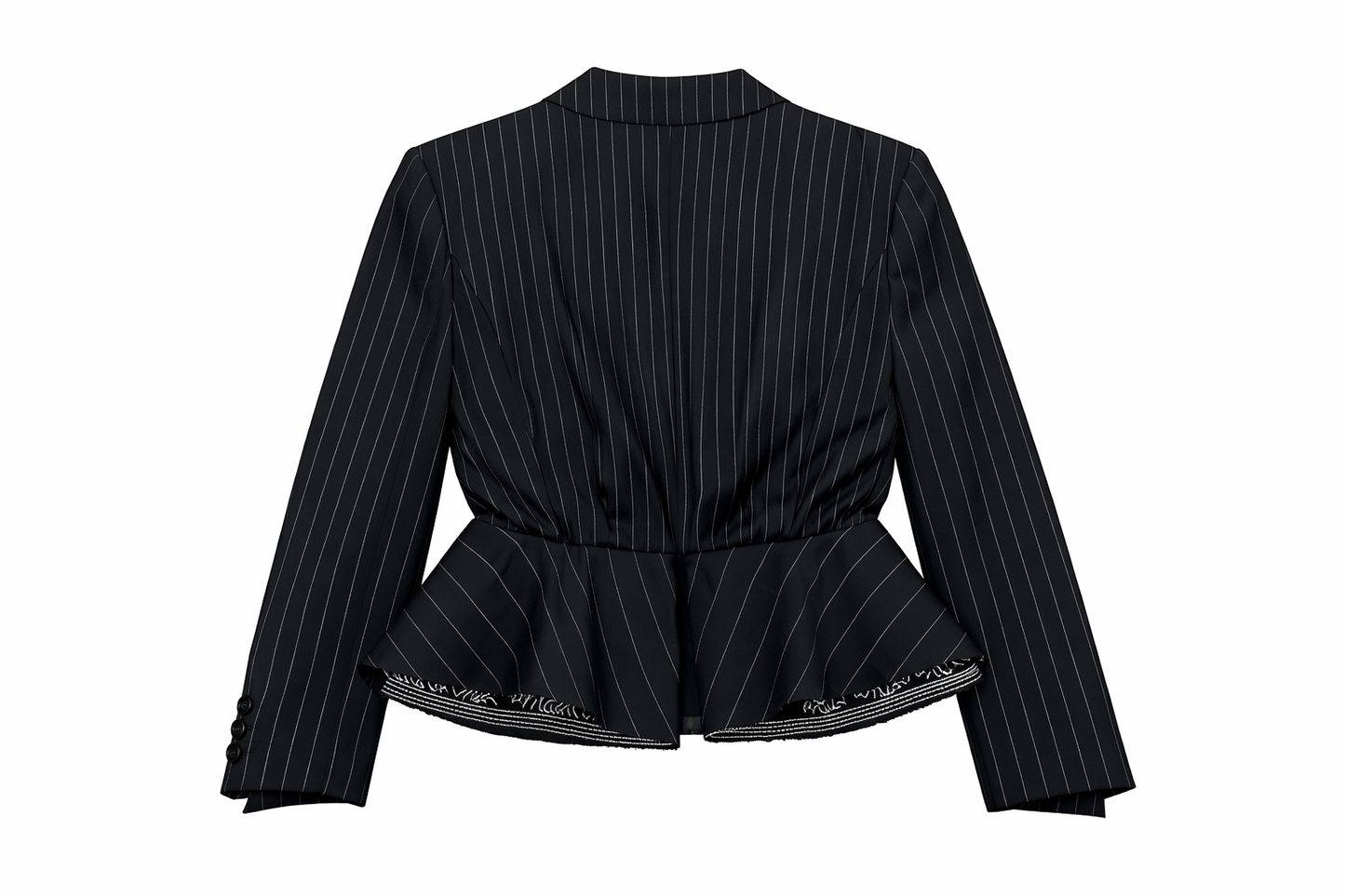 RARE ARCHIVE : Gianfranco Ferré Pinstripe Peplum Tailored Blazer