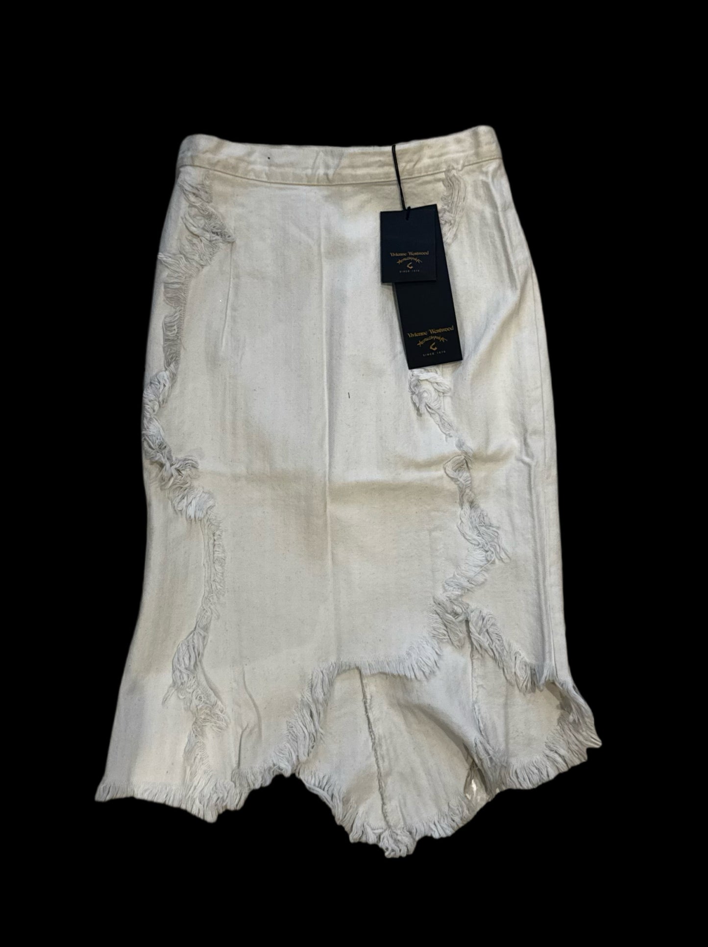 VERY RARE ARCHIVE Collectable !! Vivienne Westwood Ivory Fringe Skirt