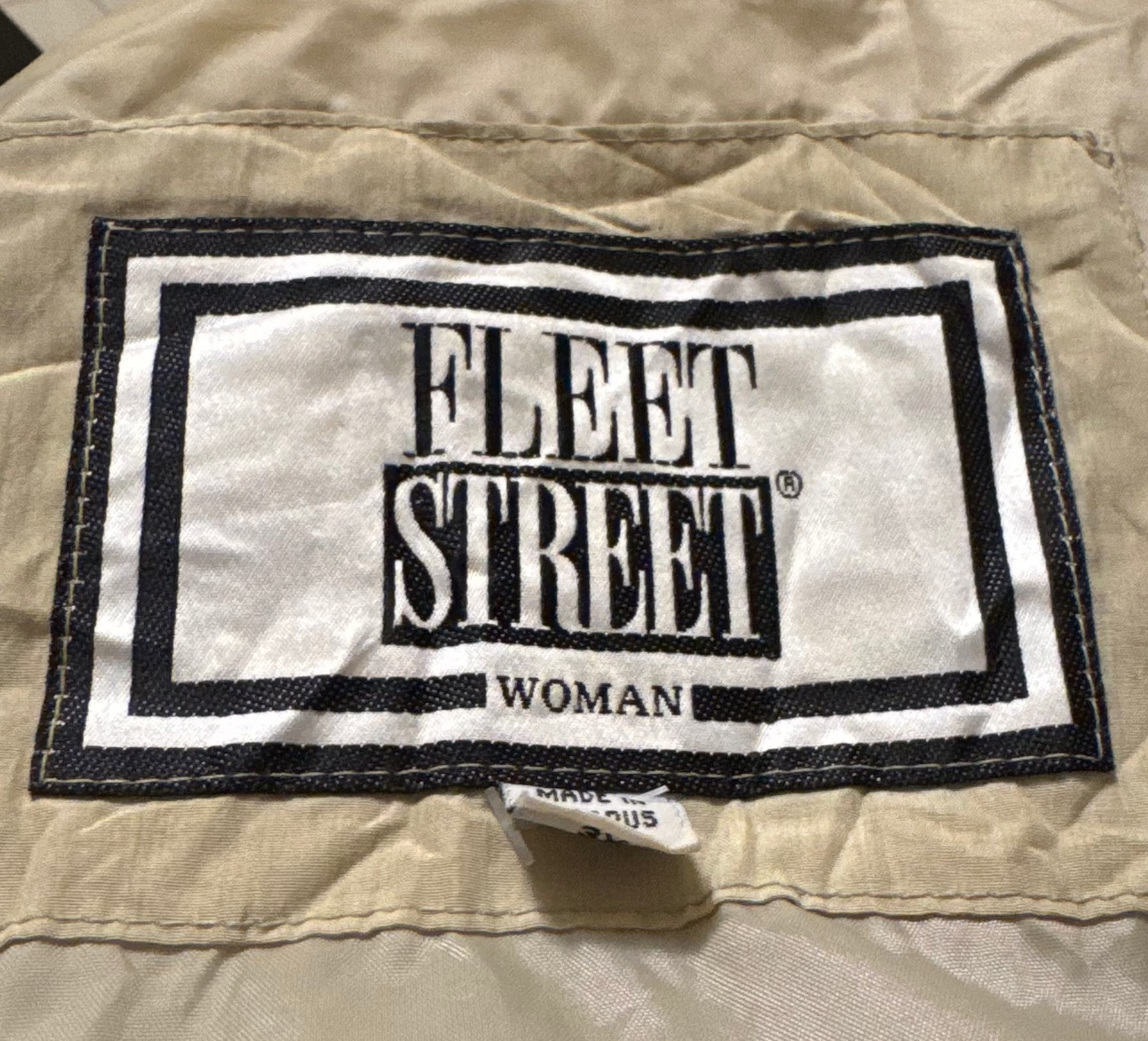 Fleet Street Vintage Beige Hooded Utility Jacket Dress