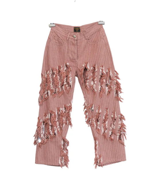 Rare Archival Piece Vivienne Westwood SS91 “Cut and Slash” Runway Jeans