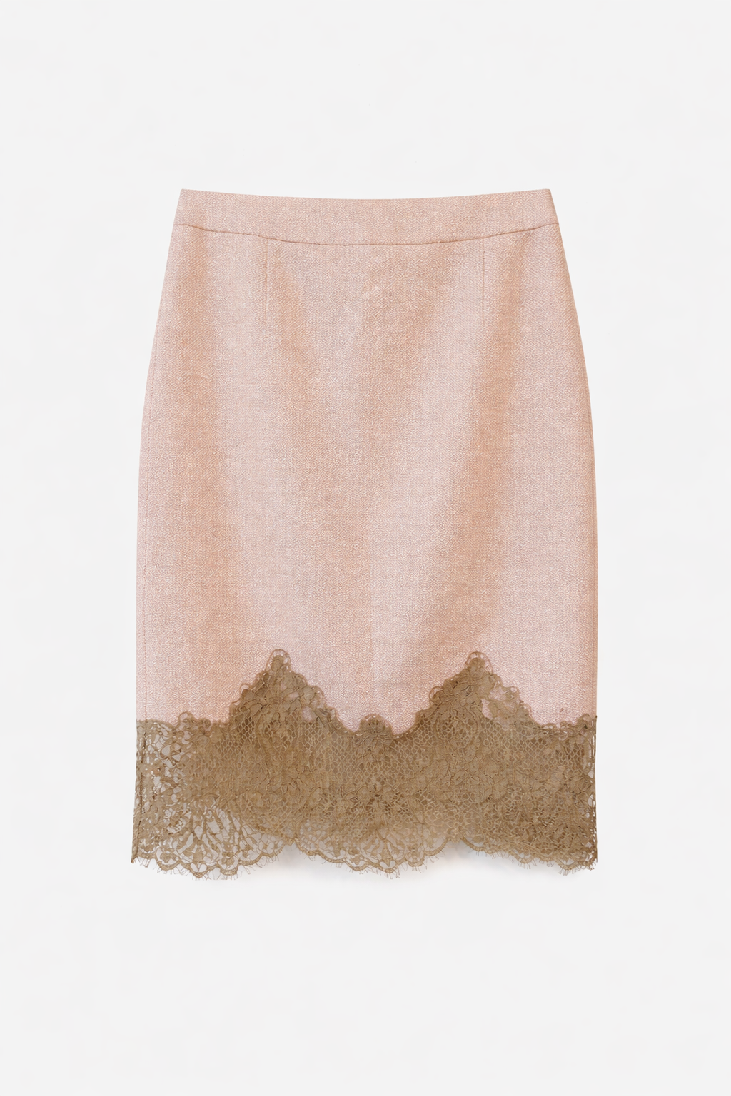 VALENTINO Lace-trim pencil skirt