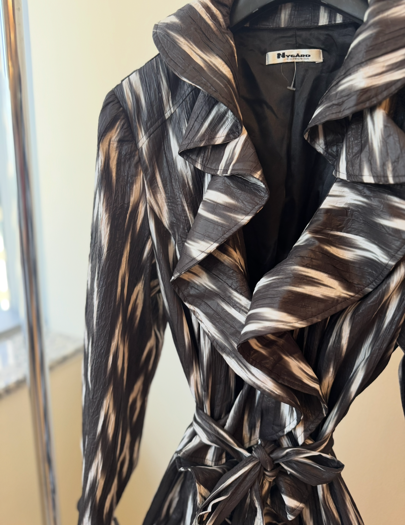 PETER NYGARD Ruffled Trim Coat