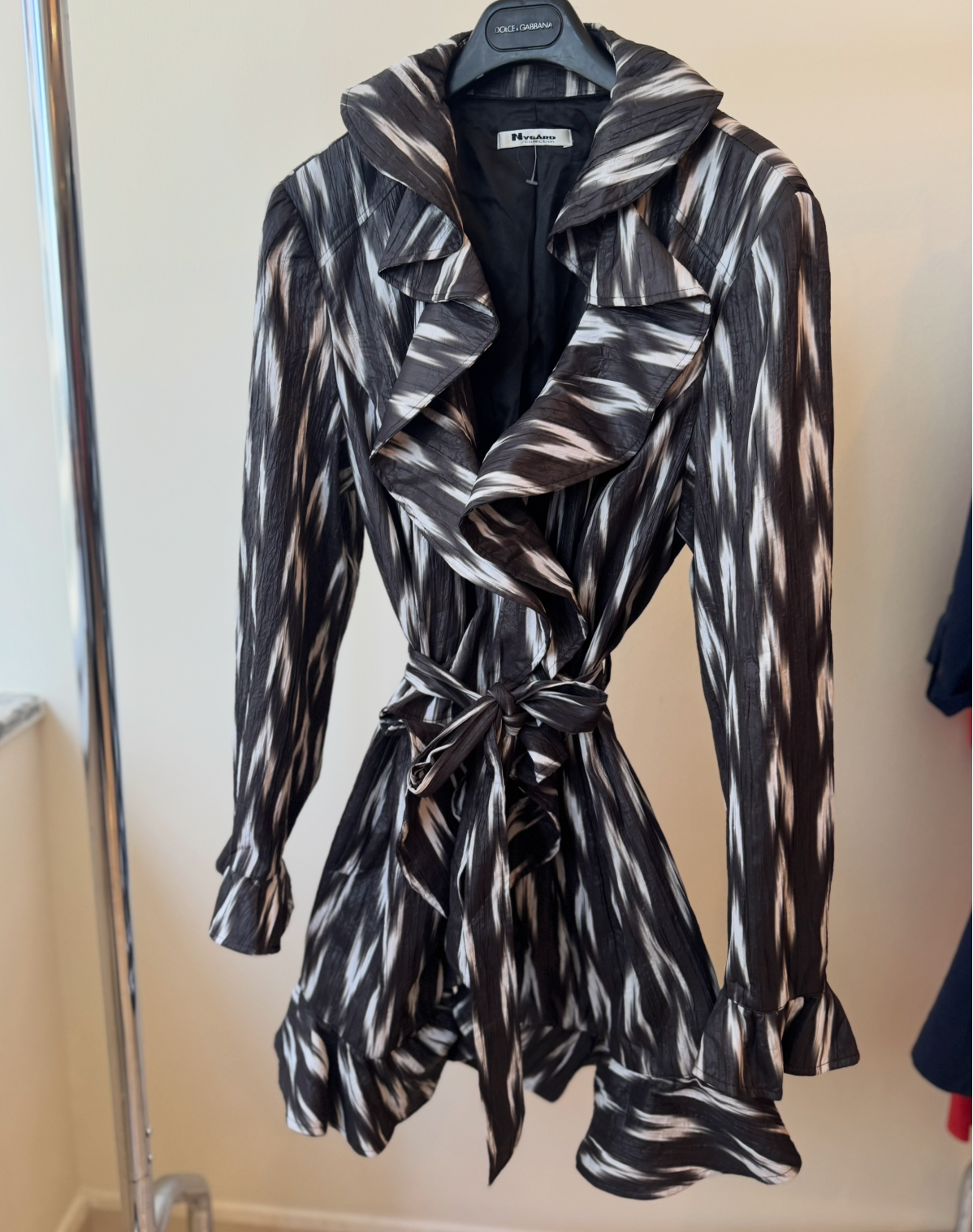 PETER NYGARD Ruffled Trim Coat