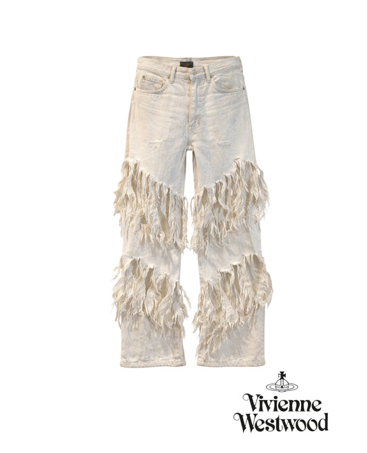 RARE Archival Piece Vivienne Westwood SS91 “Cut and Slash” Runway Jeans